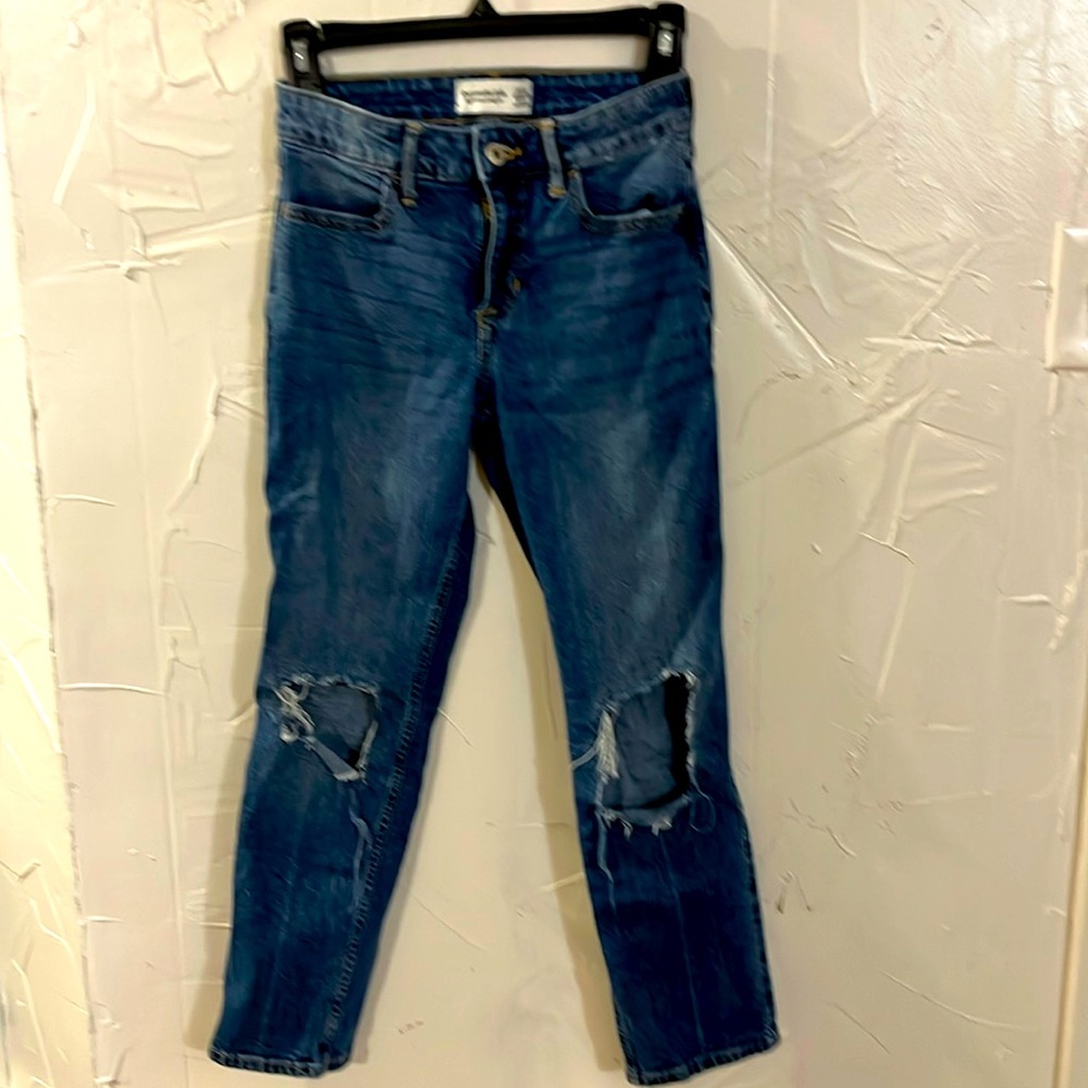 Abercrombie kids jeans, high-rise straight leg size 11-12